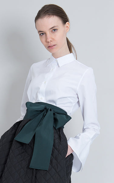 Bell Sleeve Cotton Shirt
