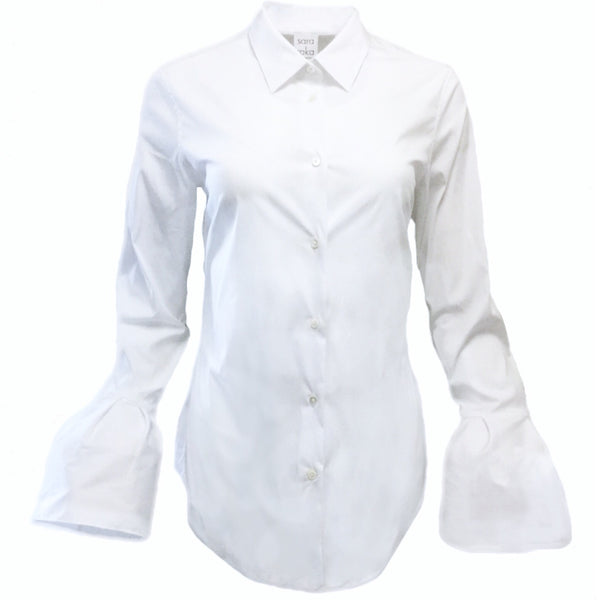 Bell Sleeve Cotton Shirt